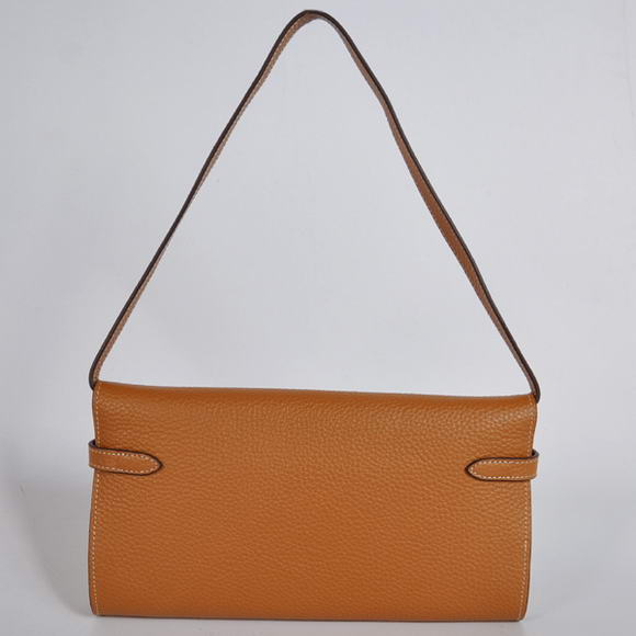 AAA Hermes Kelly 26CM Shoulder Bag Clemence Camel 60699 On Sale